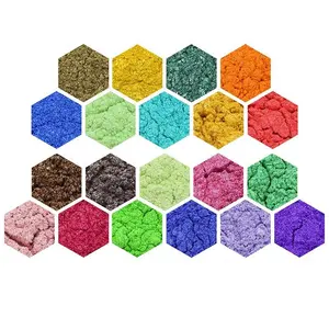 Wholesale Colorful Metallic Shimmer Mica Powder Pearl Pigment For Resin Craft Epoxy Floor Cosmetics Nail Art coating Textiles