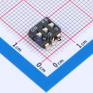 DSP-DSIC03LSGET DIP Switch SMD-6P,7.8x6.2mm Switch ( Number of Switch Sections: 3 )( Lead Spacing: 2.54mm ) - Product Image 1