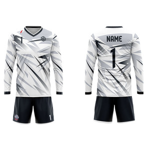 Set Jersey Sepak Bola Lengan Panjang Sublimasi Pakaian Sepak Bola Latihan Kaos Sepak Bola untuk Kiper - Product Image 5