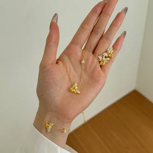 Dylam Fine Top fornitore di gioielli in argento Sterling placcato oro 18K catena a maglie 5A topazio cubico Zirconia insetti braccialetti pendenti ape - Product Image 6