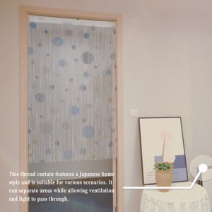 Cortina de cinta plana bonita para puerta, panel de ventana, divisor de habitación <span class=keywords><strong>con</strong></span> flecos de hilo para sala de estar - Product Image 3