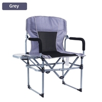 Chaise de Réalisateur Pliante en Acier Robuste et Portable pour Camping en Extérieur avec Table Latérale