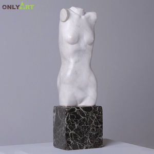 Statue de torse de <span class=keywords><strong>femme</strong></span> romaine en marbre pour la décoration de jardin - Product Image 5