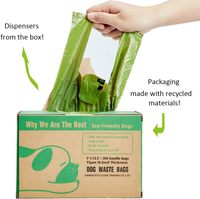 Bolsas para excremento de perro con asas fáciles de atar, a prueba de fugas, ecológicas, sin perfume, material Oxo-biodegradable PBAT+PLA para perros y gatos