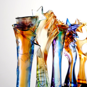 Trofeo de cristal con forma de estrella de cinco puntas, grabado con láser, hecho a medida para reuniones anuales, premios a empleados destacados, regalo empresarial - Product Image 5