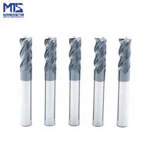 HRC45 solid carbide square end mills CNC milling cutter virgin material black coating suitable for cast iron ,carbon steel