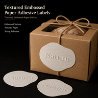 Étiquettes adhésives en papier spécial, autocollants texturés personnalisés en relief pour emballages de pots de bougies et sacs cadeaux