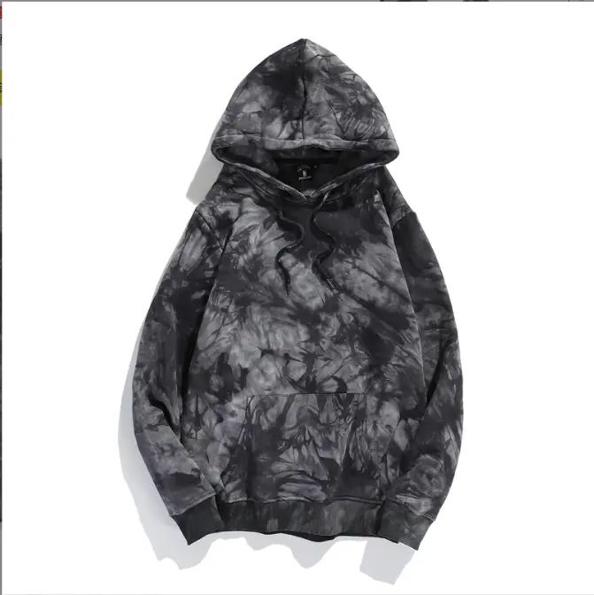 2022 Hot Verkopen Populaire Vlakte Ademend Hooded Hoodie Unisex Trui Tie Dye Rainbow Hoodie