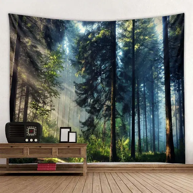 Factory Hot Sale Forest Landscape Magic Tapestry Home Decoration 79''L*60''W