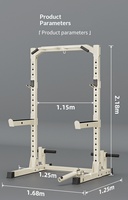 Rack de musculation tout-en-un en métal, support de squat, banc de musculation, barre de traction, qualité commerciale, réglable, robuste, pour salle de sport à domicile, pour développer les muscles