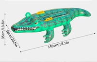 Planche de surf gonflable en PVC en forme de crocodile, équipement de natation en plein air, planche de rafting et de ski nautique pour enfants