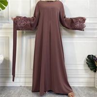 Abaya musulmane de luxe style Dubaï, grande taille, en polyester, longueur au sol, tissu doux de haute qualité, robe islamique traditionnelle