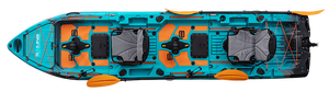 Kayak Modular de 3 Piezas para Pesca y Deportes al Aire Libre, 2 Asientos en la Fila Superior, Remo con Propulsión, Kayak SP2S280-2 con Aleta de Propulsión - Product Image 3
