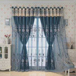 Tenda ricamata di lusso moderno <span class=keywords><strong>per</strong></span> soggiorno e camera <span class=keywords><strong>da</strong></span> letto con luce che blocca la protezione solare accessorio elegante <span class=keywords><strong>per</strong></span> la decorazione della casa - Product Image 4