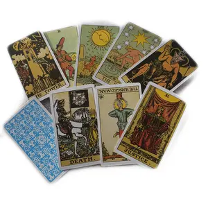 고품질 78pcs 뜨거운 타로 갑판 카드 영어 버전 미래 말하는 집시 마녀 운세 카드 카드 게임