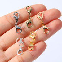 Connecteurs de porte-clés à fermoir mousqueton double tête en alliage de zinc électroplaqué, accessoires de bijoux DIY - Ornement pour collier et bracelet