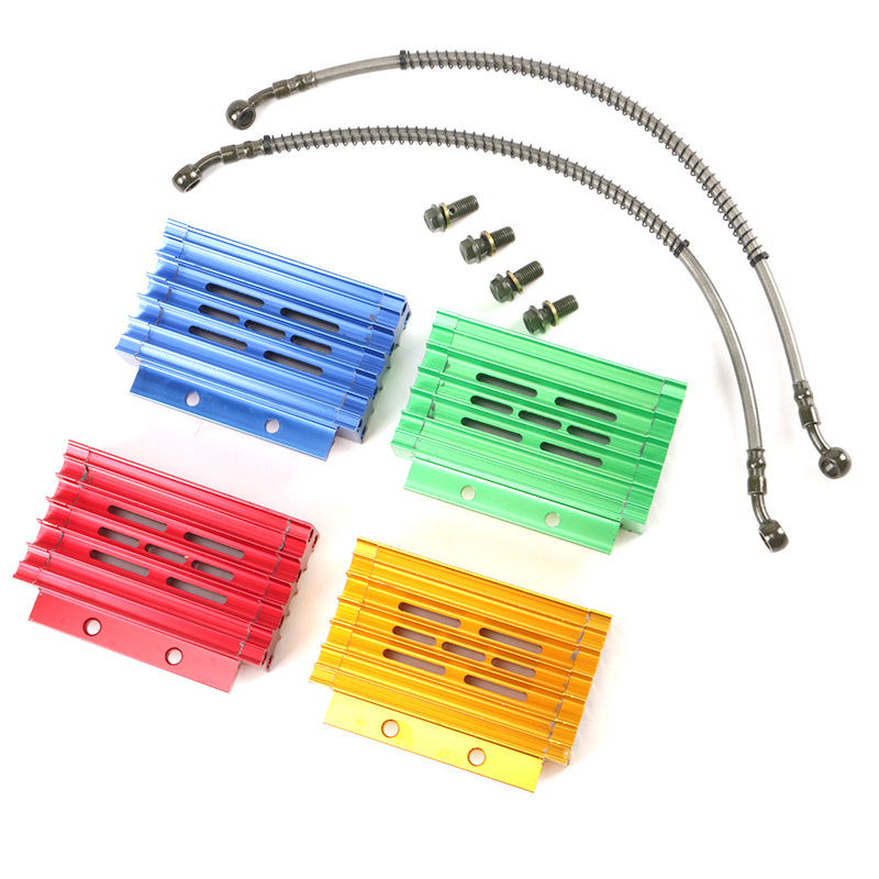 Мотоцикла масляный радиатор масляный комплект из алюминиевого сплава для LIFAN 110 125CC для DIRT PIT BIKE CRF масла обезьяна велосипед ATV Quad Мотоцикл