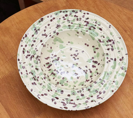 Bol à encre éclaboussante - 9 pouces violet vert