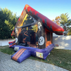 Kids commercial grade halloween outdoor <b>inflatable</b> blow up bounce houses bouncy castle slide equipment - Product Image 2