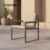 Ensemble de meubles d'extérieur modernes et imperméables, chaise de jardin pour hôtel, mobilier de salle à manger en aluminium, chaise d'extérieur pour restaurant, café