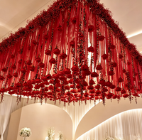 Décoration de mariage, fleurs artificielles de glycine rouge ivoire personnalisées pour la décoration du plafond, fête de mariage, banquet, événement
