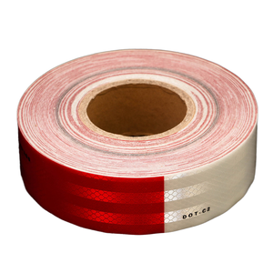 شريط عاكس عالي الوضوح PET ذاتي اللصق شرائط بيضاء حمراء متينة وواضحة للشاحنات - Product Image 1