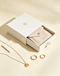 Maßgefertigtes Luxus-Schmuck-Geschenkbox-Set Großhandel Mattweiß mit Beutel und Karte OEM-Fabrik für Halsketten- und <span class=keywords><strong>Ringverpackung</strong></span> - Product Image 2