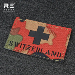 스위스 위장 플래그 패치 레이저 컷 반사 NIR IRR 패치 전술 장비 용 패치 색상 및 크기 사용자 정의 - Product Image 5