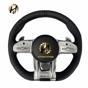 Volant de course sport en cuir de haute qualité et fibre de carbone pour <span class=keywords><strong>Mercedes</strong></span>-Benz Classe E (W212/W213) Classe C GLA/GLC/GLE/GLS - Product Image 1