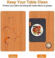 Ensemble de 20 napperons de Table en feutre, lavable, 18 pièces, avec tapis de Table, dessous de verre et boîte, pour la salle à manger
