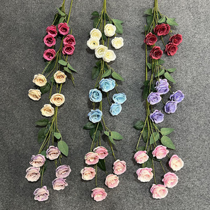 Simulated Pearl Rose Artificial <b>Flowers</b> 6 Head <b>Silk</b> <b>Flower</b> Wedding Decor Home Decoration Photography Props - Product Image 2