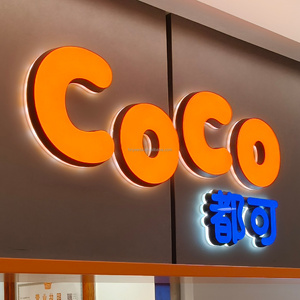 LED 3D personnalisée RGB acrylique Logo décoration murale nom commercial personnalisé pour chambre mariage anniversaire <span class=keywords><strong>Bar</strong></span> Logo de l'entreprise - Product Image 3
