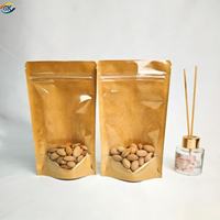 Sachet Doypack en papier kraft brun refermable, résistant à l'humidité pour l'emballage alimentaire (snacks, bonbons, lait) – Taille et épaisseur personnalisables