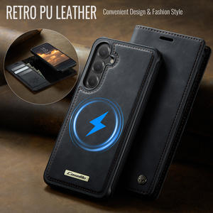 Diseño creativo 2 en 1 para Samsung S25E Funda de teléfono S24Ultra Magnetic S23plus Tarjetero <span class=keywords><strong>S22FE</strong></span> Anti-caída S21 Funda de cuero - Product Image 4