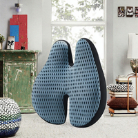 Coussin de siège orthopédique en mousse à mémoire de forme à récupération lente, tissé en forme de U, matelassé, soulagement de la pression, pour longues périodes assises, thérapeutique, pour siège de voiture