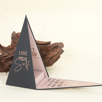 Boîte Cadeau en Papier Conique pour Chocolats et Bonbons, Design Personnalisé, Impression Personnalisée, DIY, Petite Boîte Triangulaire en Forme de Pyramide pour Cadeau