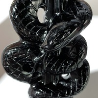 Vente en gros de sculptures de serpents en obsidienne naturelle, décorations Feng Shui, souvenirs et cadeaux