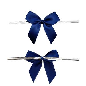 E-Magic lazo de seda de alta calidad lazo de satén rosa de 5/8 pulgadas con lazo torcido plateado <span class=keywords><strong>para</strong></span> <span class=keywords><strong>regalos</strong></span> de navidad - Product Image 5