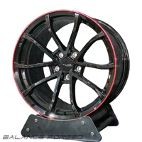 Nouvelles jantes forgées personnalisées à 5 branches noires et rouges de 18, 19, 20, 21 pouces pour Camaro SS, Mustang GT, Charger, Audi A8, S8, RS8, A7, A6