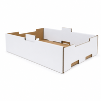 Boîte en carton ondulé rigide recyclable imprimée sur mesure pour l'emballage des fruits et légumes avec logo personnalisé et gaufrage pour les envois postaux
