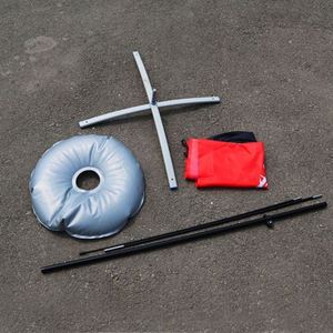 ธงโฆษณาแบบหยดน้ำพิมพ์ดิจิทัลกลางแจ้งด้านเดียวสำหรับโปรโมทโรงงาน พร้อมเสาตั้งและฐานแบบว่าว - Product Image 5