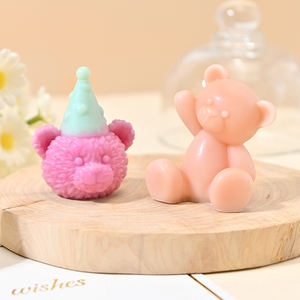 DM1086 3D Goodbye Little Bear vela moldes DIY cumpleaños sombrero oso resina <span class=keywords><strong>Chocolate</strong></span> hornear silicona <span class=keywords><strong>molde</strong></span> <span class=keywords><strong>para</strong></span> decoración del hogar - Product Image 6