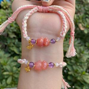 Nueva Pulsera de Cristal de Cuarzo de Estilo Étnico Tibetano Hecha a Mano, con Cuerda Trenzada, Energía Curativa, Estilo Chino - Product Image 5