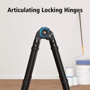 Échelle télescopique SINMEIRUN de 12,5 pieds, 6 marches, certifiée ANSI de type <span class=keywords><strong>IA</strong></span>, robuste, capacité maximale de <span class=keywords><strong>330</strong></span> livres, aluminium, pour toit de maison - Product Image 4