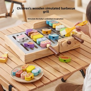 Set di Utensili da Cucina per Barbecue Intelligente in <span class=keywords><strong>Legno</strong></span>, Griglia per Spiedini, Portatile, Decorazione per la Casa - Product Image 1