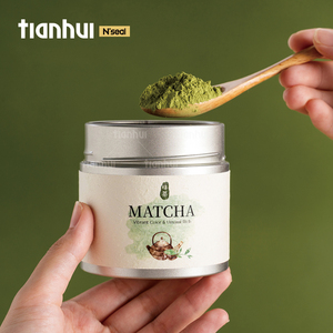 Lata de té pequeña de Metal al por mayor de Tianhui, bote hermético redondo, bote Matcha, lata para contenedores de almacenamiento Matcha - Product Image 3