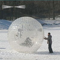 Ballon de football à bulles gonflable avec points colorés pour adulte TPU / PVC Body Zorb Bumper Ball Suit