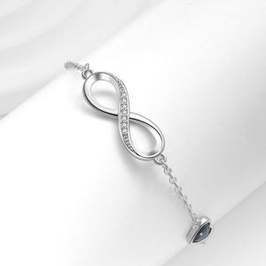 Heart-Shaped Crystal <b>Infinity</b> Figure 8 <b>Bracelet</b> Women Micro-inlaid Zircon Adjustable <b>Bracelet</b> Shaped <b>Infinity</b> Women's Jewelry - Product Image 3