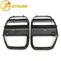 Rejilla Delantera de Fibra de Carbono Seca para BMW G80 G81 M3 G82 G83 M4, Estilo V, Marco de Rejilla Central Doble para Parachoques Delantero