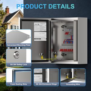 SAIPWELL Çin NEMA 4X 304 Paslanmaz Çelik Elektrik Kutusu 10x8x4 İnç Dış Mekan Bağlantı Kutusu Montaj Plakası Duvar - Product Image 4